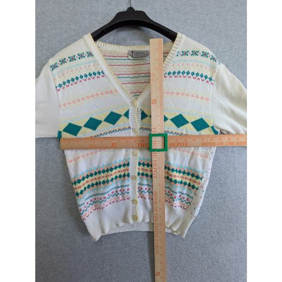 Culpepper Square‎ Granny Sweater Women's M Cream Embroidered Knitted Cottagecore - Picture 3 of 9